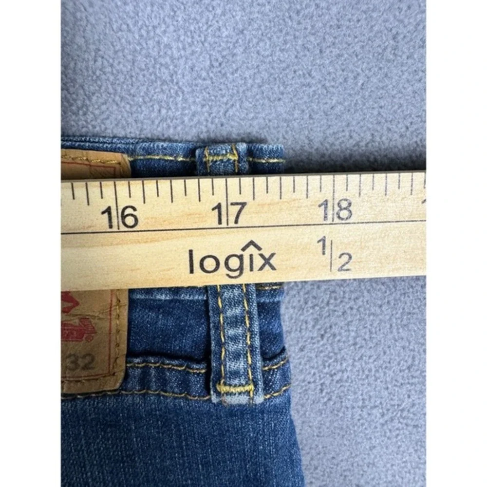 Levi's Mens 502  Jeans 36x32  Blue Denim‎ Taper Fit Distressed Mid Rise